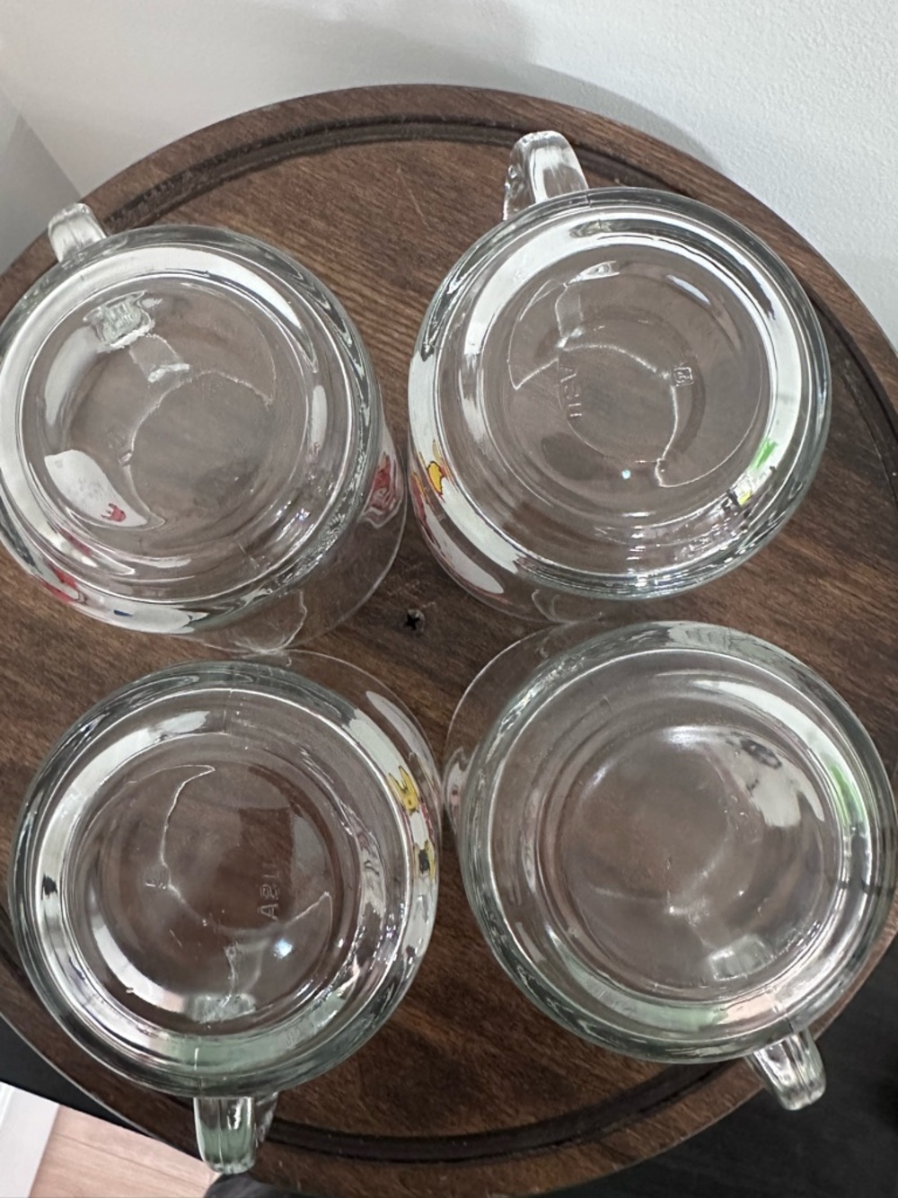 Vintage Disney Mickey Mouse Glass Mug Set of 4 - Anchor Hocking Fantasia - Picture 12 of 12